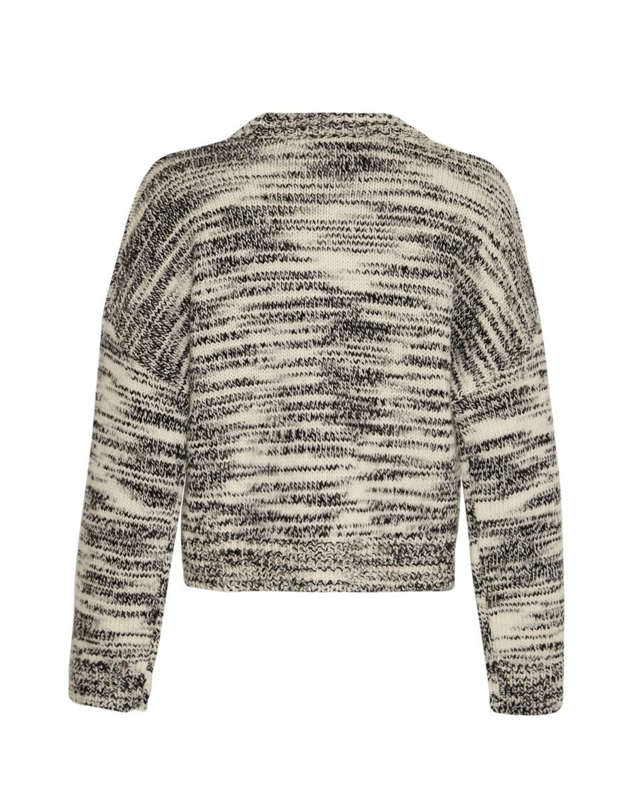 Moss Copenhagen strik MSCHAnnasol Pullover V ICE/BLACK