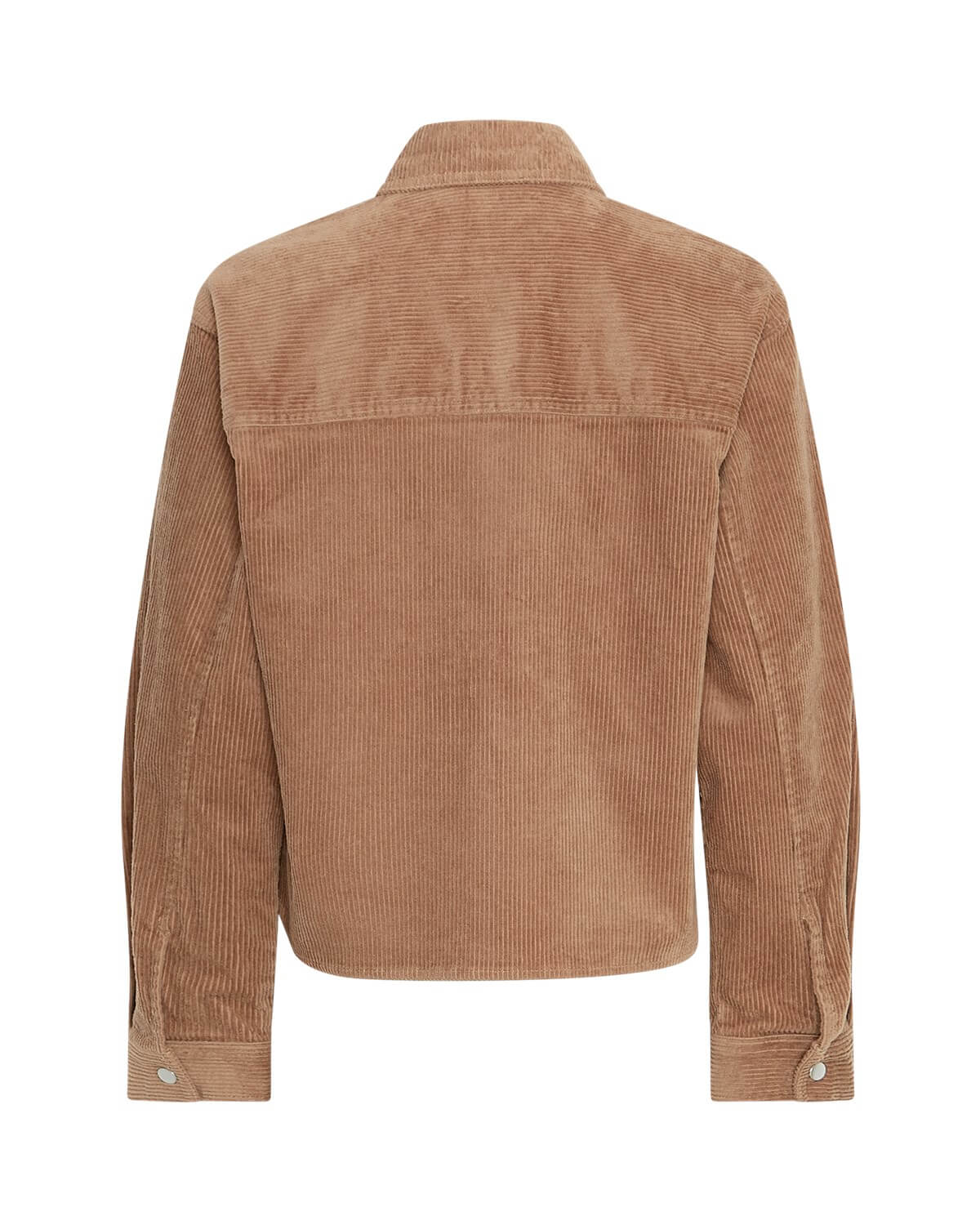 ryggen af kort brun jakke. MOSS Copenhagen MSCHArcelle Geggo Shirt