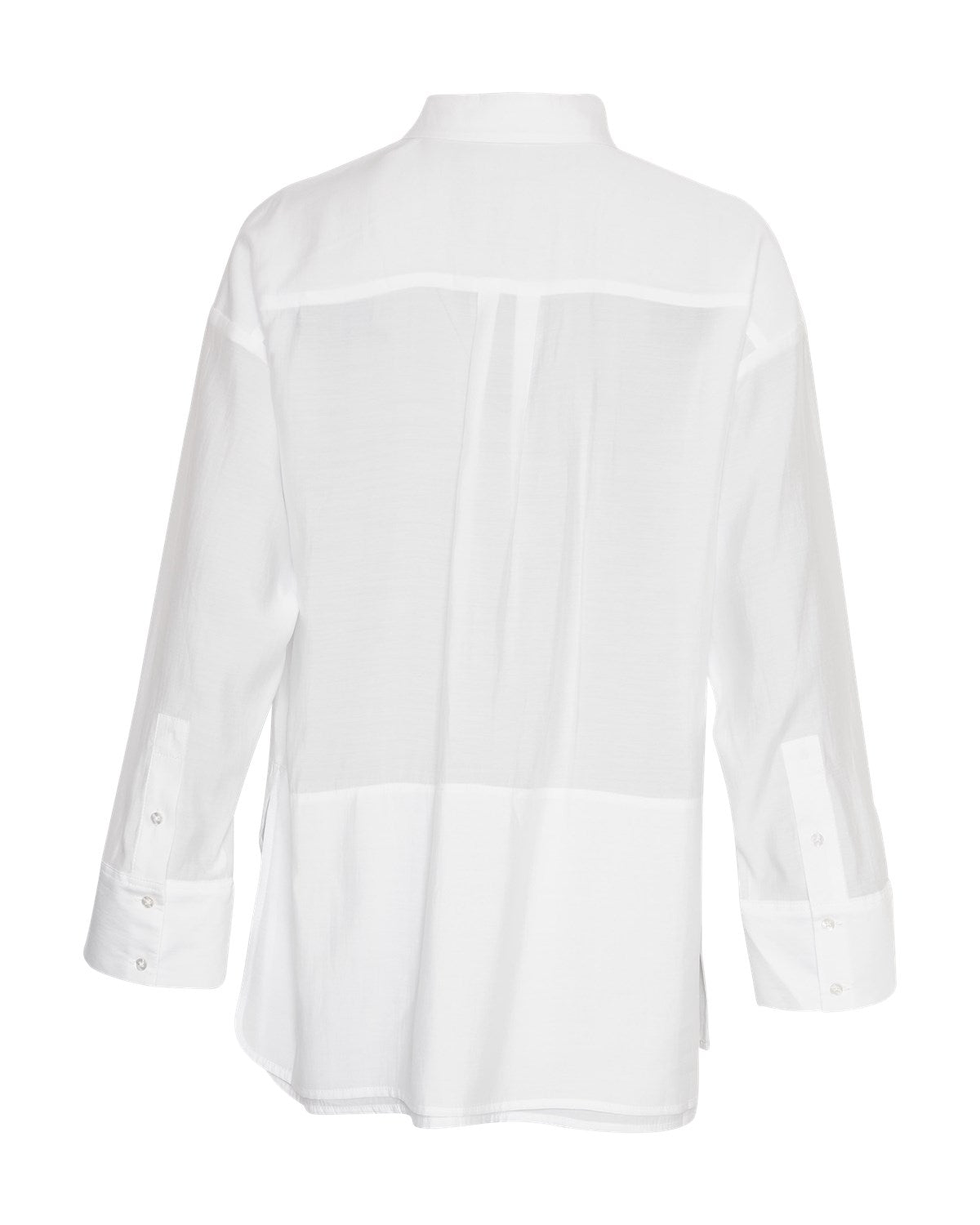 Hvid skjorte let gennemsigtig oversize look MOSS Copenhagen MSCHBarrington Shirt White
