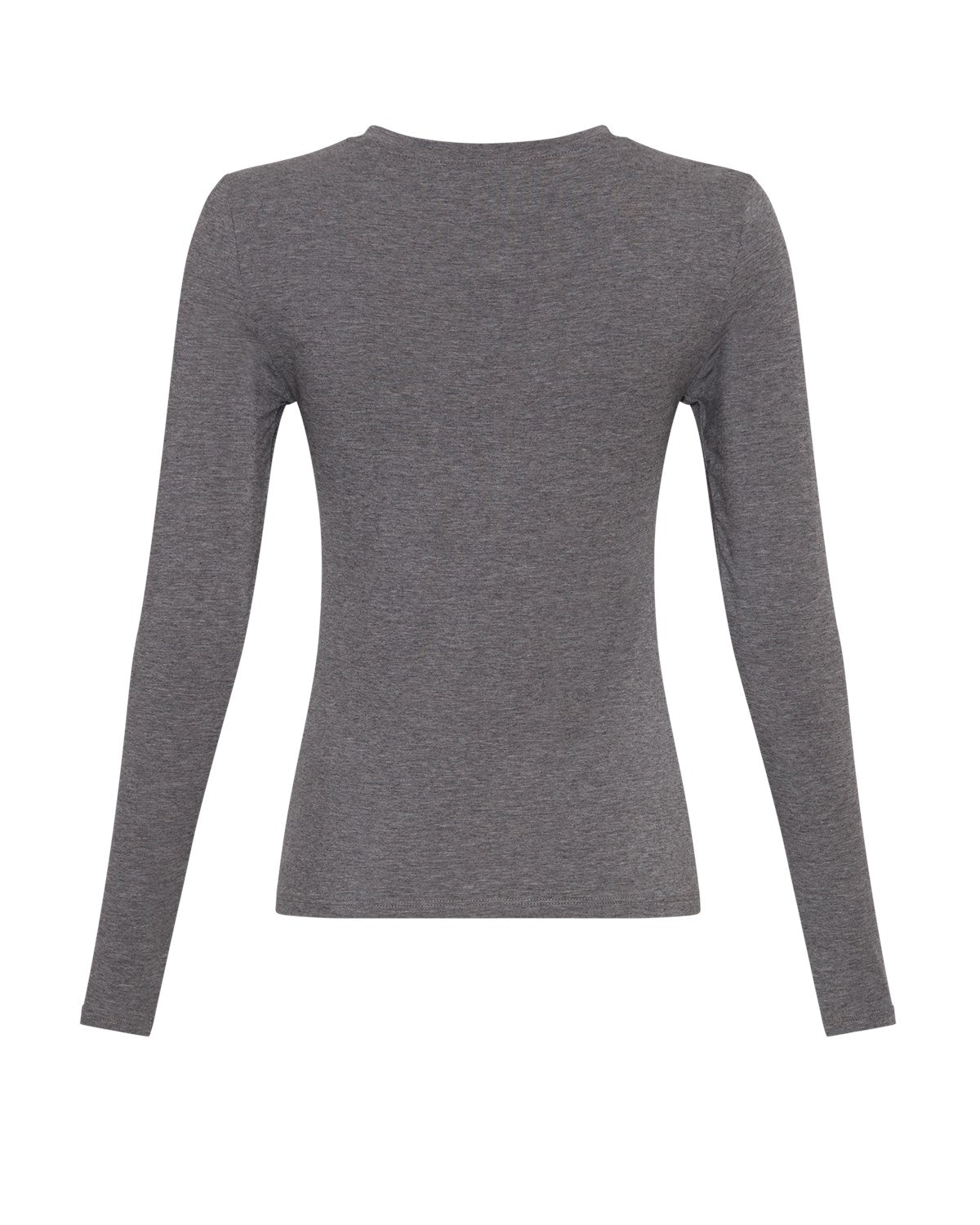 basic grå langærmet t-shirt MOSS Copenhagen MSCHBetrina O LS Top MGM