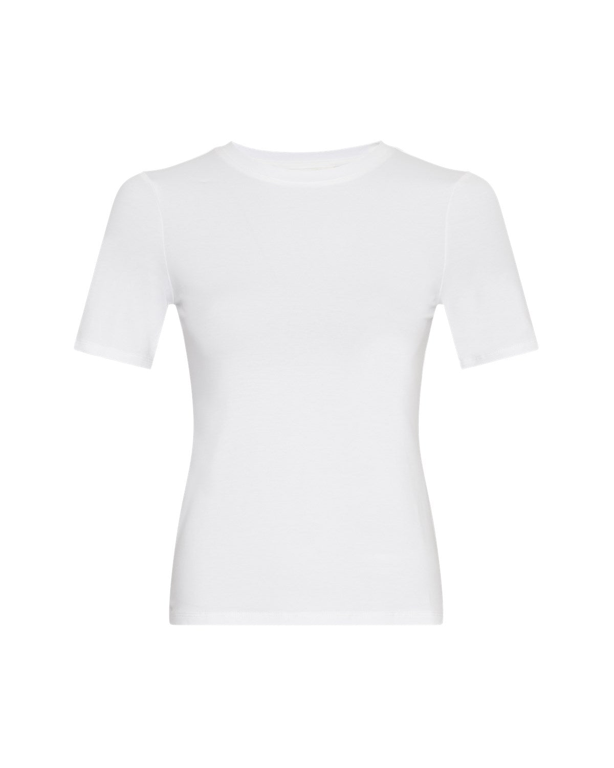 basic hvid kortærmet t-shirt med rund hals. Moss Copenhagen MSCHBetrina O SS Tee Bright White