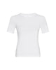 basic hvid kortærmet t-shirt med rund hals. Moss Copenhagen MSCHBetrina O SS Tee Bright White