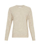 MSCHFestina Hope Pullover Oatmeal Melange beige strik med ribkanter