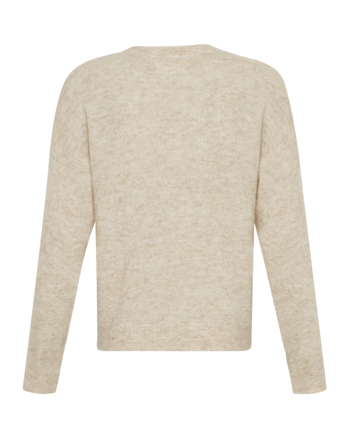 MSCHFestina Hope Pullover Oatmeal Melange beige strik med sænkede skuldre