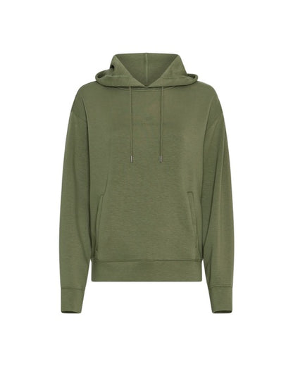 grøn hættetrøje MOSS Copenhagen MSCHIma Q Icon Logo Hood Sweatshirt