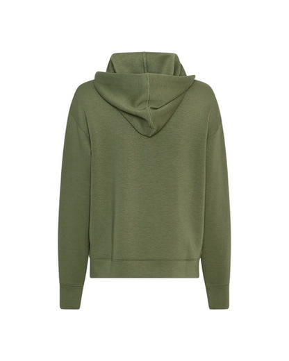 ryggen af grøn hættetrøje MOSS Copenhagen MSCHIma Q Icon Logo Hood Sweatshirt
