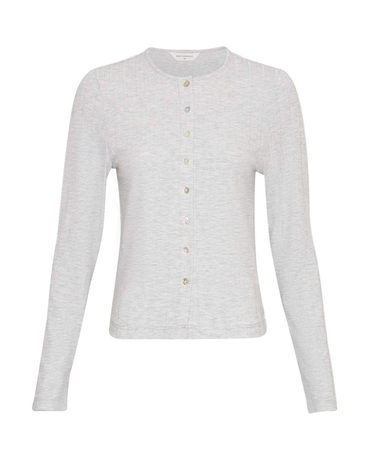 kort grå cardigan med knappelukning MOSS Copenhagen MSCHJuna Cardigan LGM