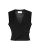 sort vest med slp om effekt MOSS Copenhagen MSCHMachella Waistcoat black