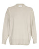 Moss Copenhagen MSCHMaura Rachelle Pullover Oatmeal Melange beige strik med en løs pasform og ribkanter