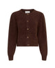 kort mørkebrun cardigan MOSS Copenhagen MSCHMiabelle Hope Cardigan