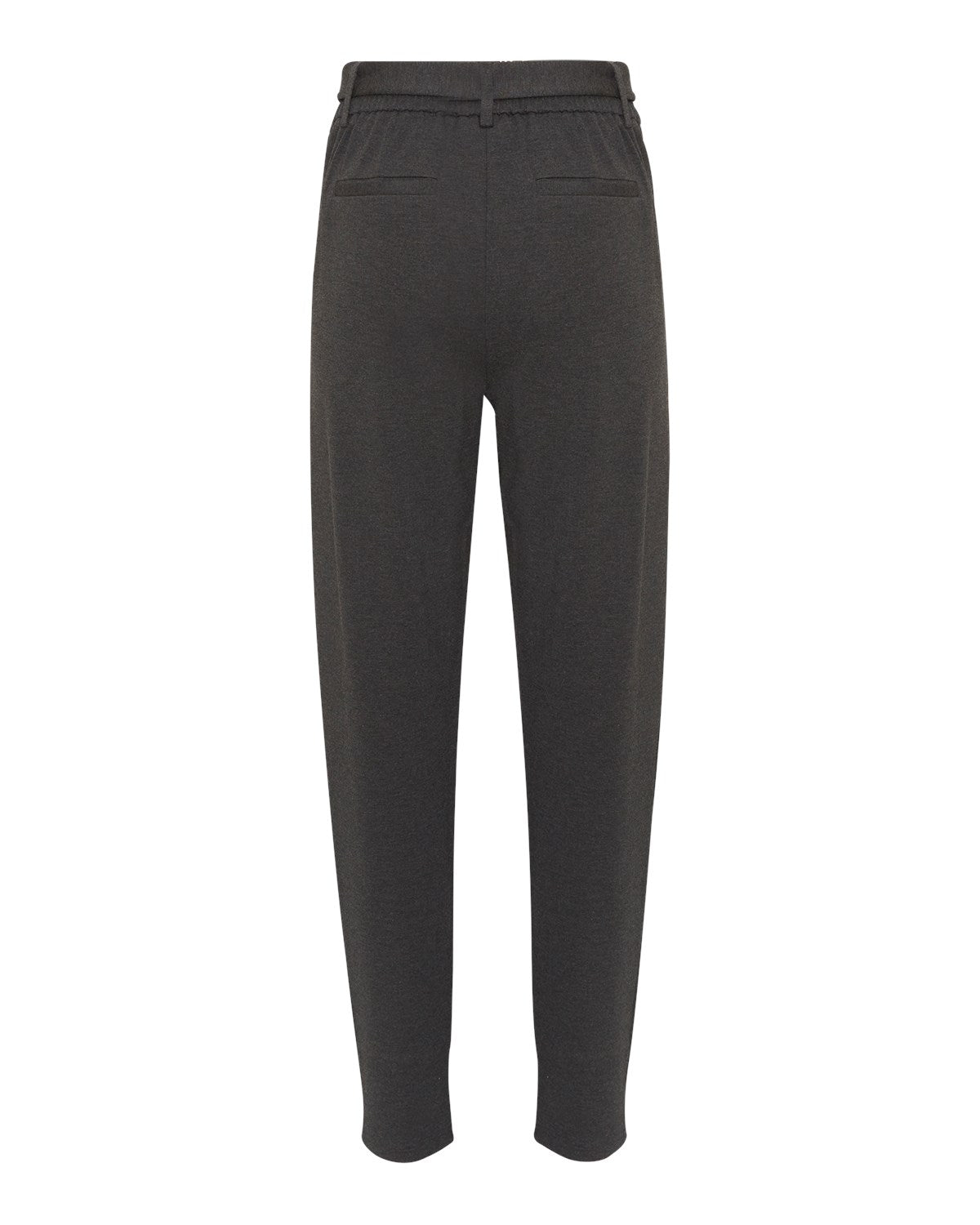 Moss Copenhagen MSCHPopye Pants DGM grå bukser med elastikbånd og bælte i taljen