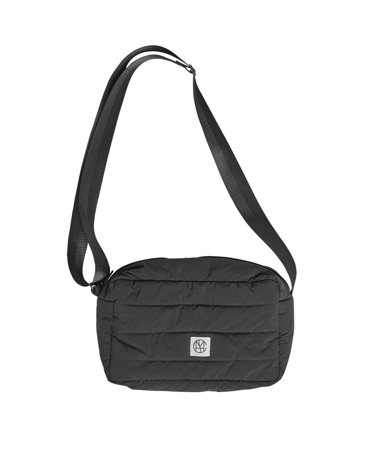 Moss Copenhagen quiltet sort skuldertaske justerbar rem MSCHSasja Icon Crossover Bag Black