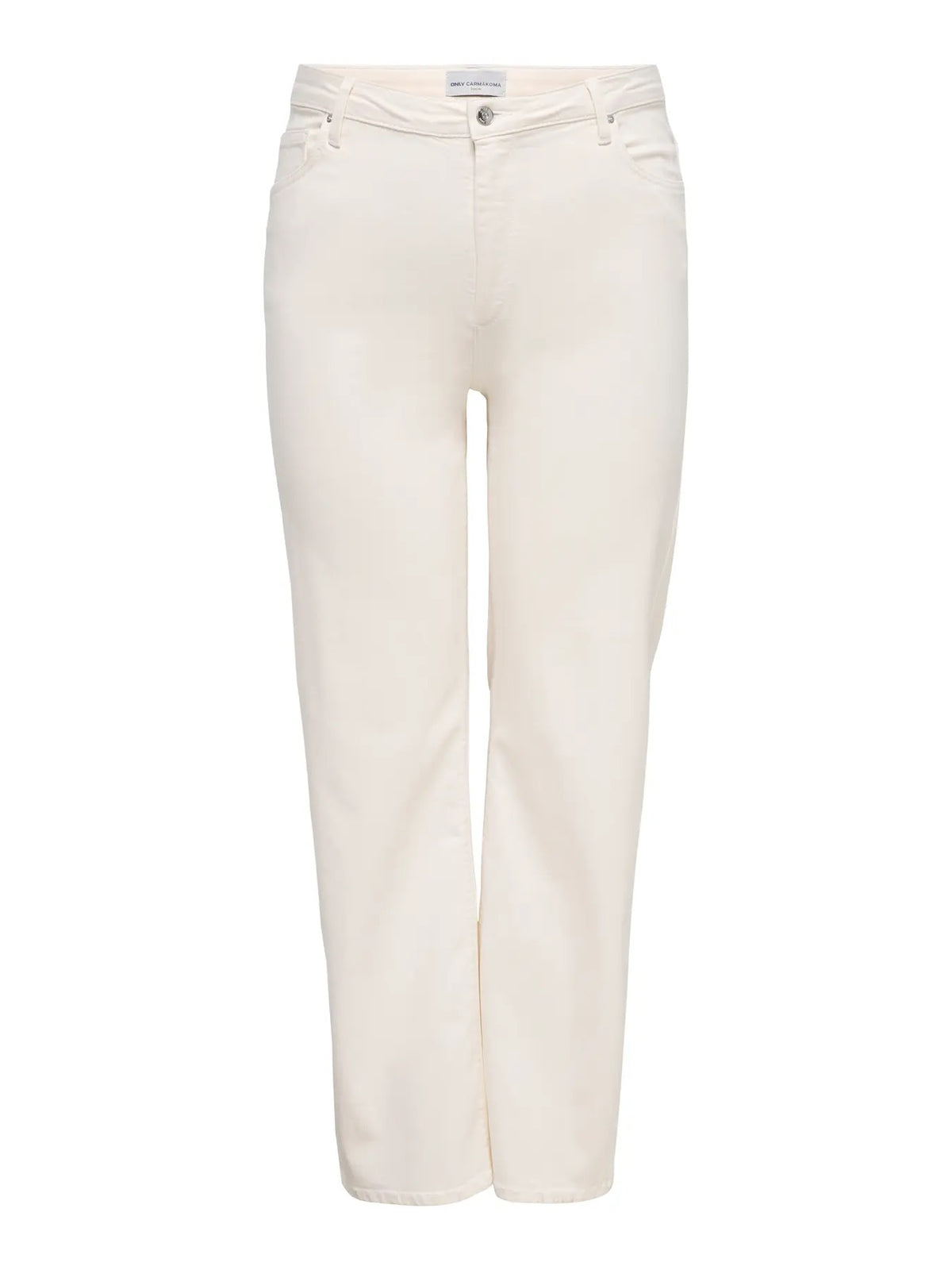 hvide jeans ONLY Carmakoma CARWILLY HW WIDE DNM DOT019 Ecru
