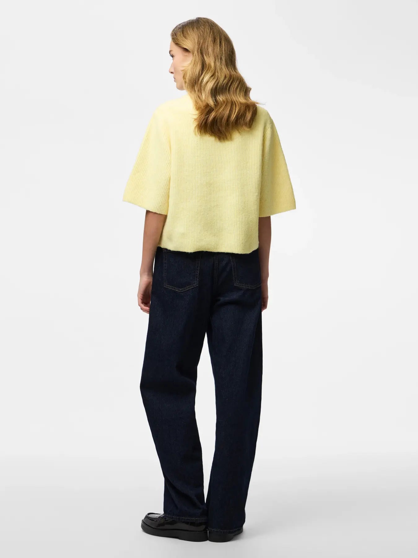 PIECES PCSILLY SS O-NECK KNIT CARDIGAN | Pale Banana Mel