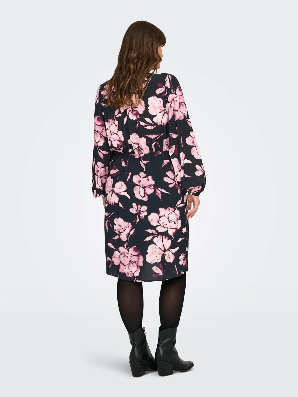 blomstret kjole ONLY Carmakoma CARLINKA Dress Black Floral