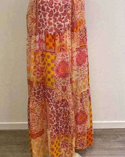 MIND by lene orange/pink nederdel