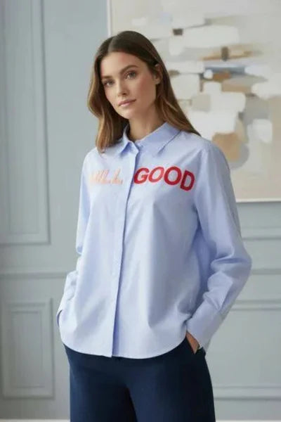 Ofelia Karin Shirt - Blue Combi