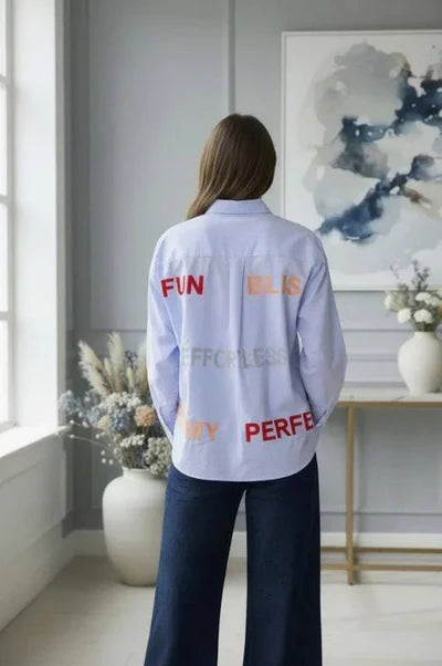 Ofelia Karin Shirt - Blue Combi