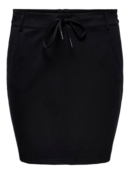 ONLY Carmakoma Black Short Skirt CARGOLDTRASH LIFE EASY SKIRT PNT