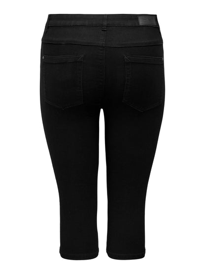ONLY Carmakoma Black Shorts CARAUGUSTA HW SKINNY BLACK KNICKERS NOOS