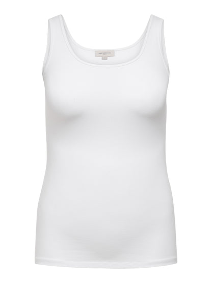 ONLY Carmakoma White Tank-Top CARTIME LIFE TANK TOP JRS