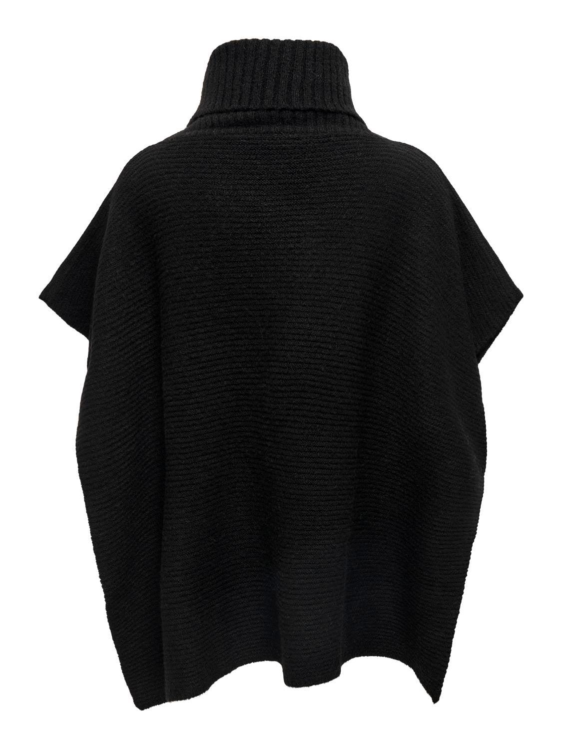 ONLY Carmakoma ONLLOVISA LIFE KNIT PONCHO | Black