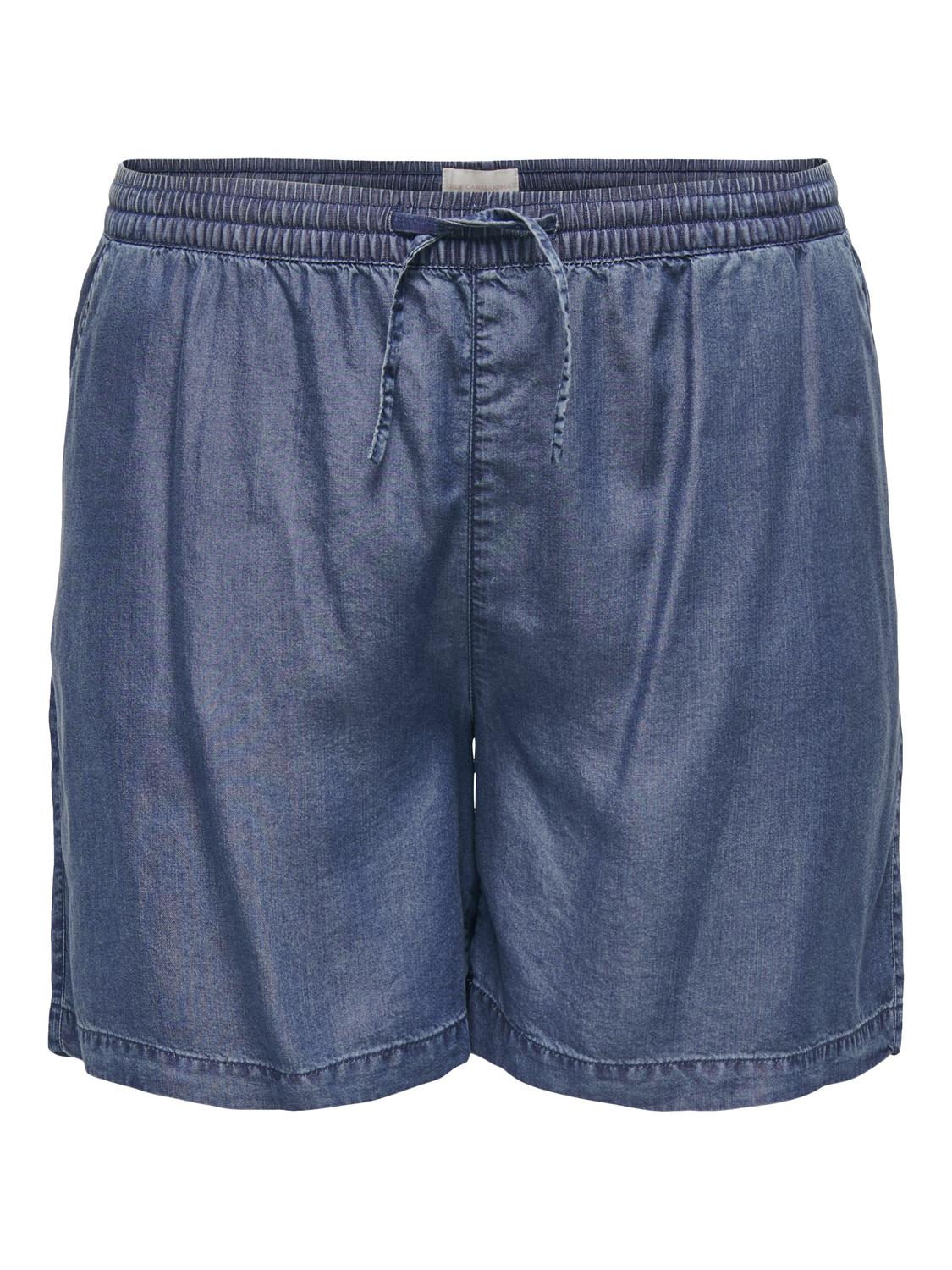 ONLY Carmakoma CARPEMA Shorts | Dark Blue Denim