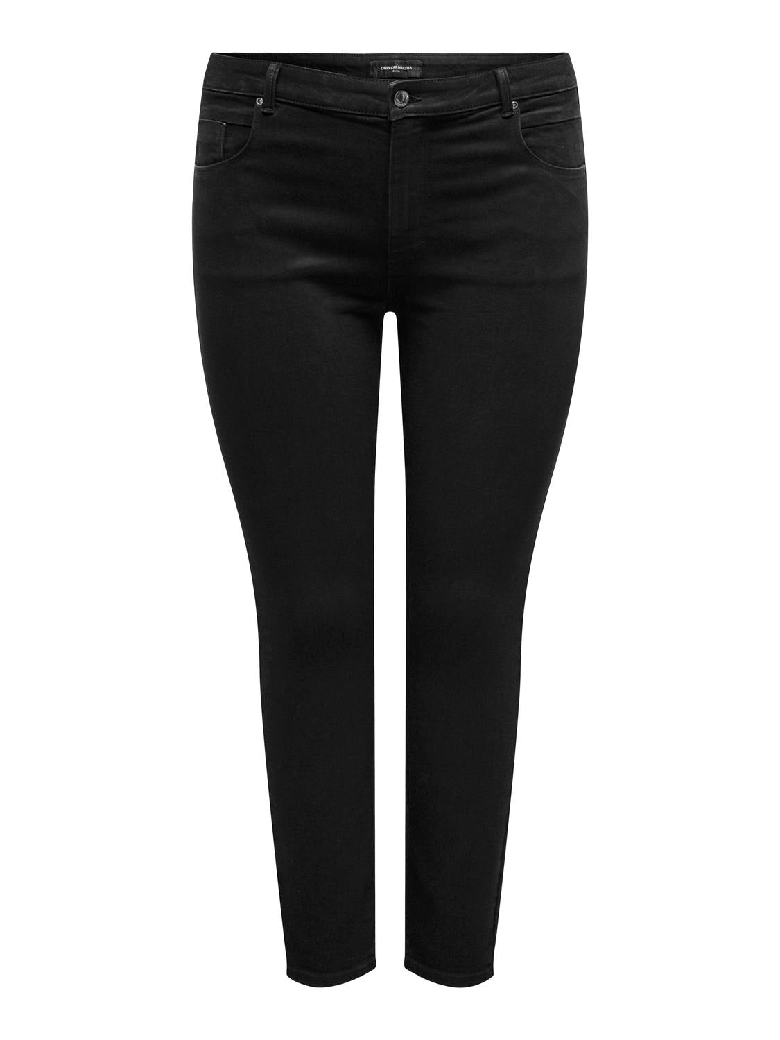 ONLY Carmakoma CARDAISY PUSH UP SK ANK | Black Denim Jeans
