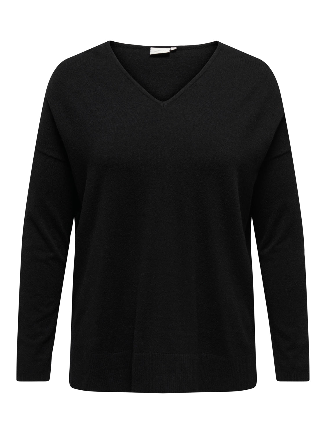 ONLY Carmakoma CARIBI LS LOOSE V-NECK KNT | Black