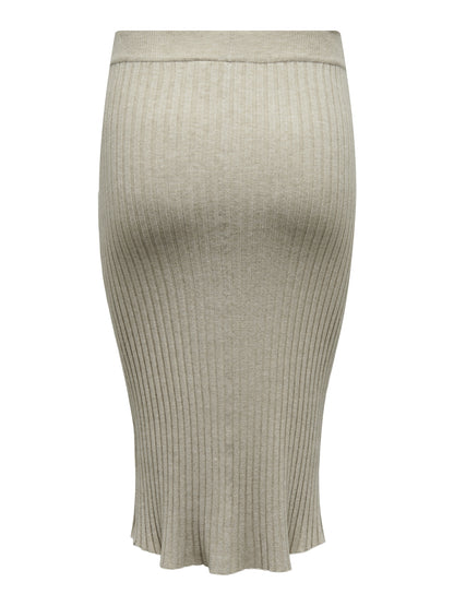 ONLY Carmakoma  CARFIA SKIRT KNT | Weathered Teak Melange