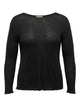 ONLY Carmakoma CARSTRADA L/S O-NECK TOP | Black