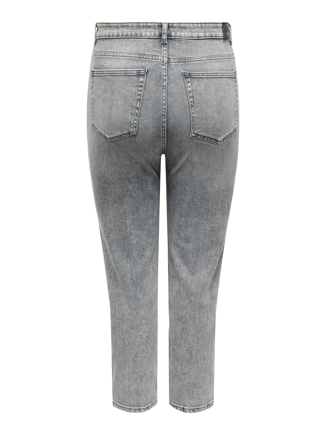 ONLY Carmakoma CARMILY HW STRETCH STR ANK | Medium Grey Denim Jeans