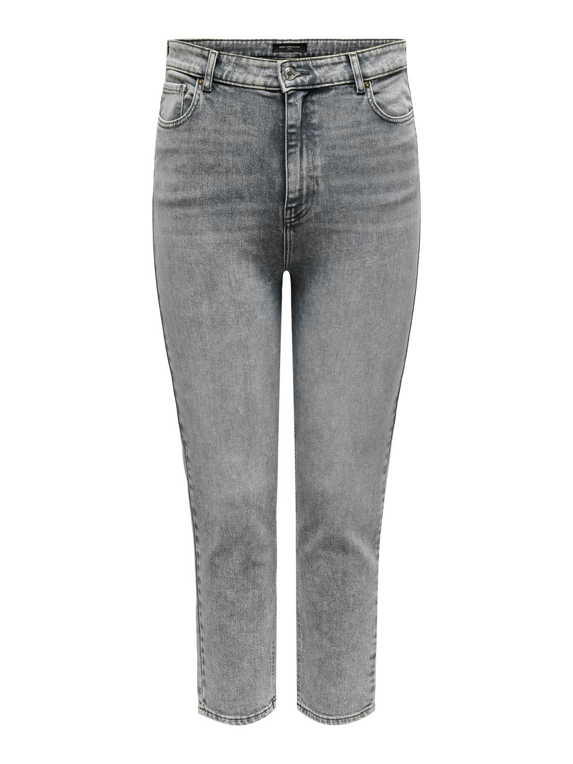 ONLY Carmakoma CARMILY HW STRETCH STR ANK | Medium Grey Denim Jeans