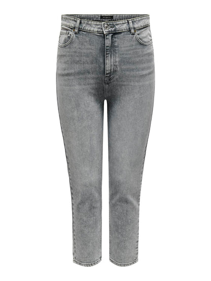 ONLY Carmakoma CARMILY HW STRETCH STR ANK | Medium Grey Denim Jeans