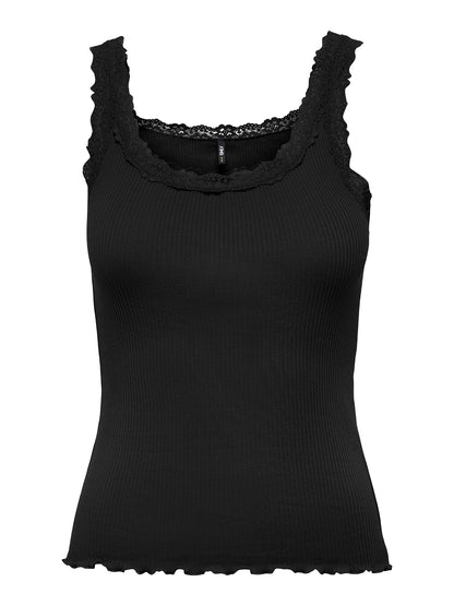 ONLY Carmakoma Black Top CARXENA S/L LACE TOP JRS