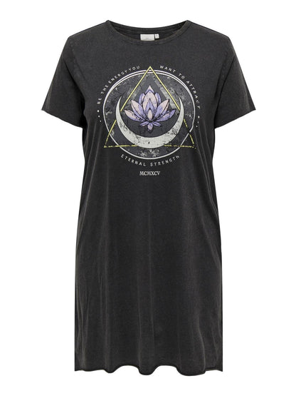 ONLY Carmakoma CARLUCY T-SHIRT DRESS | Black