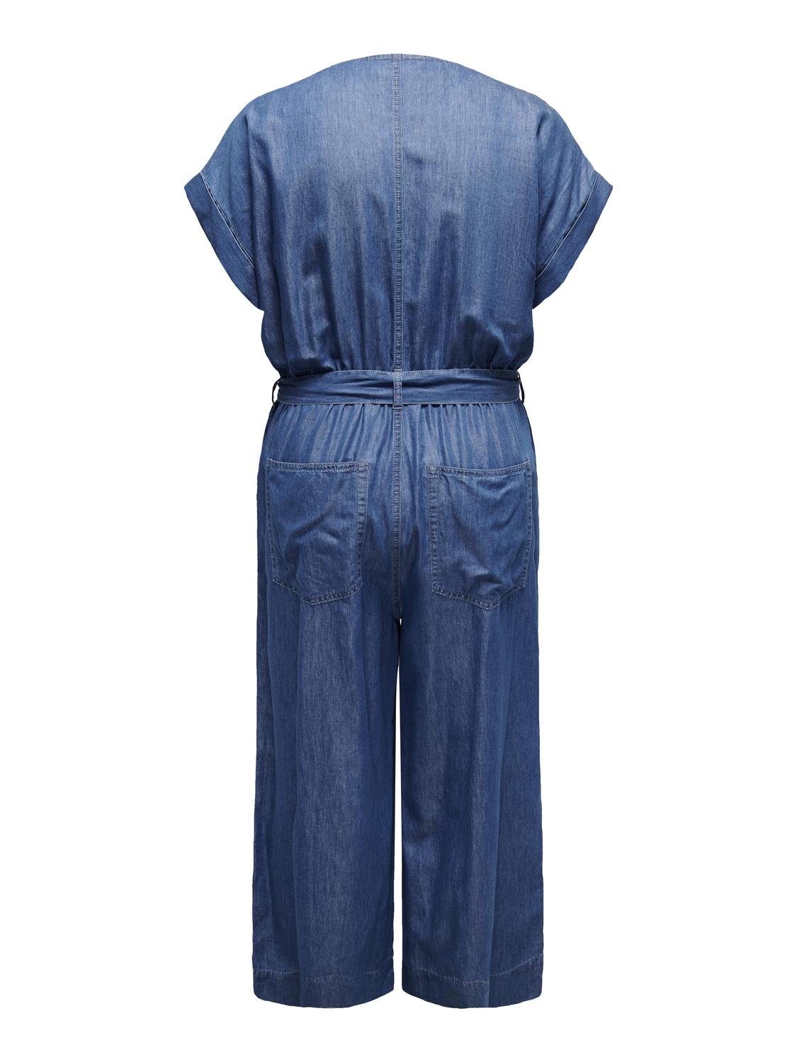 ONLY Carmakoma CARYUKA CULOTTE JUMPSUIT | Medium Blue Denim