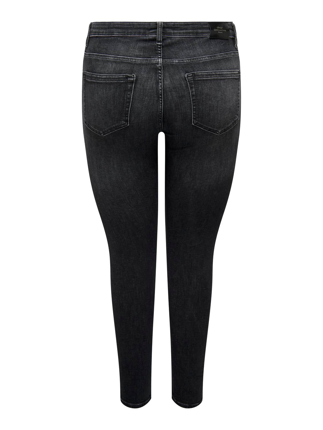 ONLY Carmakoma CARWILLY REG SKINNY | Washed Black Jeans
