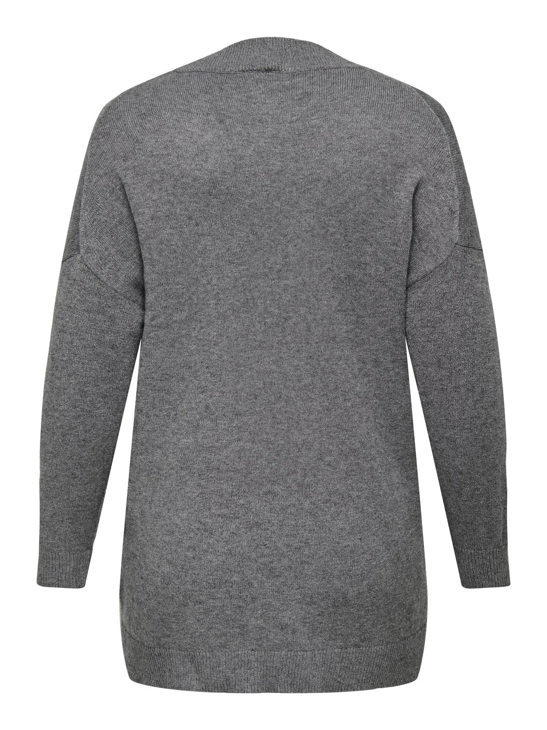 ONLY Carmakoma CARESLY LS BUTTON CARDIGAN | Chocolate Torte Melange