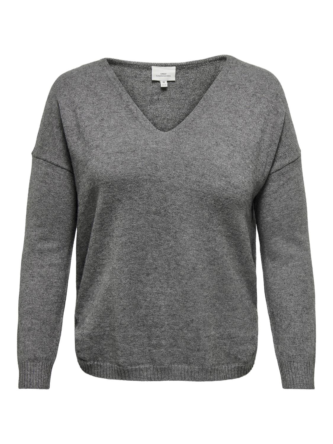 ONLY Carmakoma CARMARGARETA LS PULLOVER | Chocolate Torte Melange