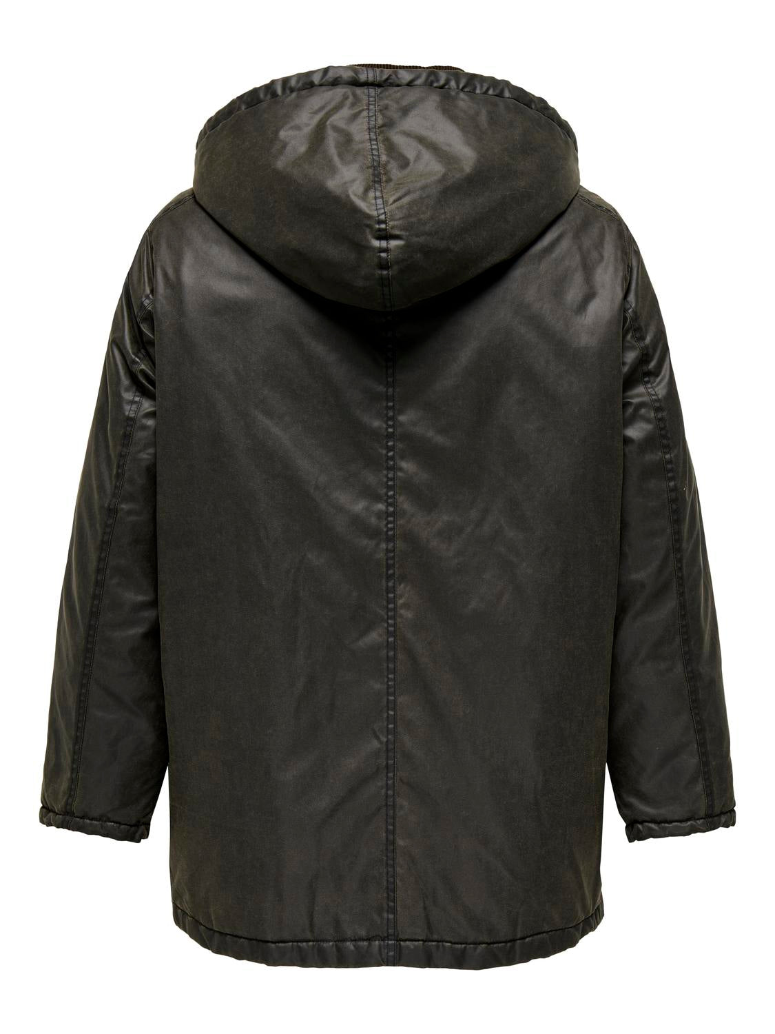 ONLY Carmakoma CARMOUNTAIN HOOD WASHED JACKET | Peat Chocolate brown