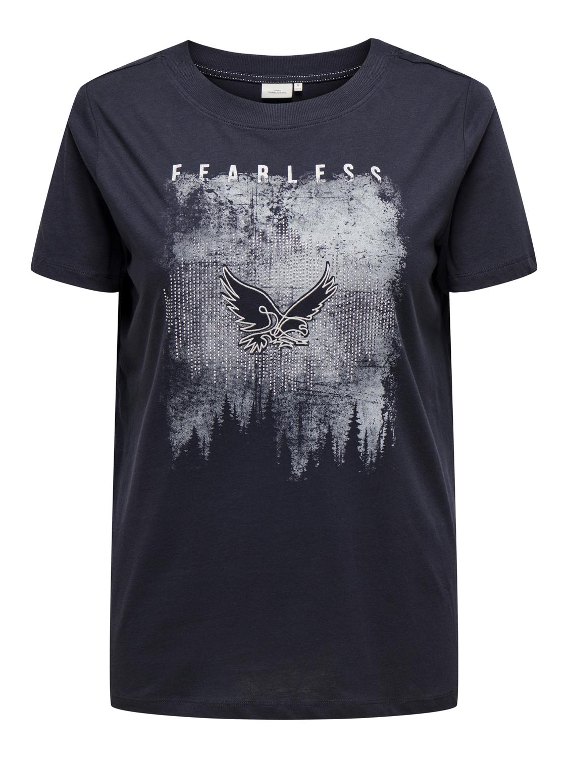 ONLY Carmakoma Night Sky FEARLESS T-Shirt CARLUCKY LIFE REG S/S TOP JRS BF