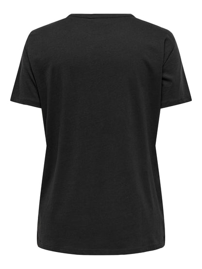 ONLY Carmakoma Phantom REBEL W PEARLS T-Shirt CARMIKO LIFE SS REG TEE JRS