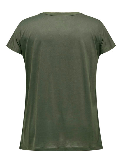 ONLY Carmakoma Kambaba Dont let anyone dull your sparkle T-Shirt CARKETTY LIFE SS MIX LUREX TEE JRS