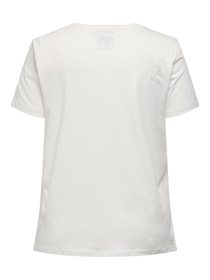 ONLY Carmakoma Cloud Dancer MARILYN MONROE T-Shirt CARNEWMARILYN SS REG TEE LCS JRS