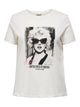 ONLY Carmakoma Cloud Dancer MARILYN MONROE T-Shirt CARNEWMARILYN SS REG TEE LCS JRS