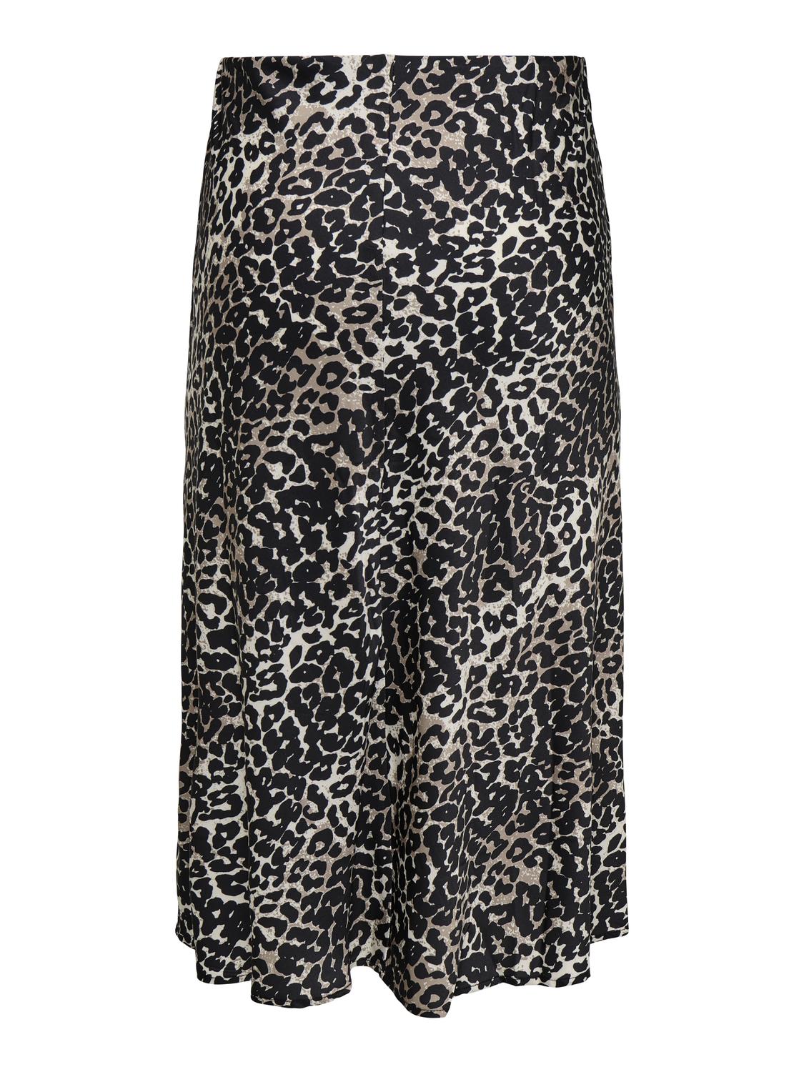 ONLY Carmakoma CARDOMINA Satin Calf Skirt | White Pepper LEO SKIN