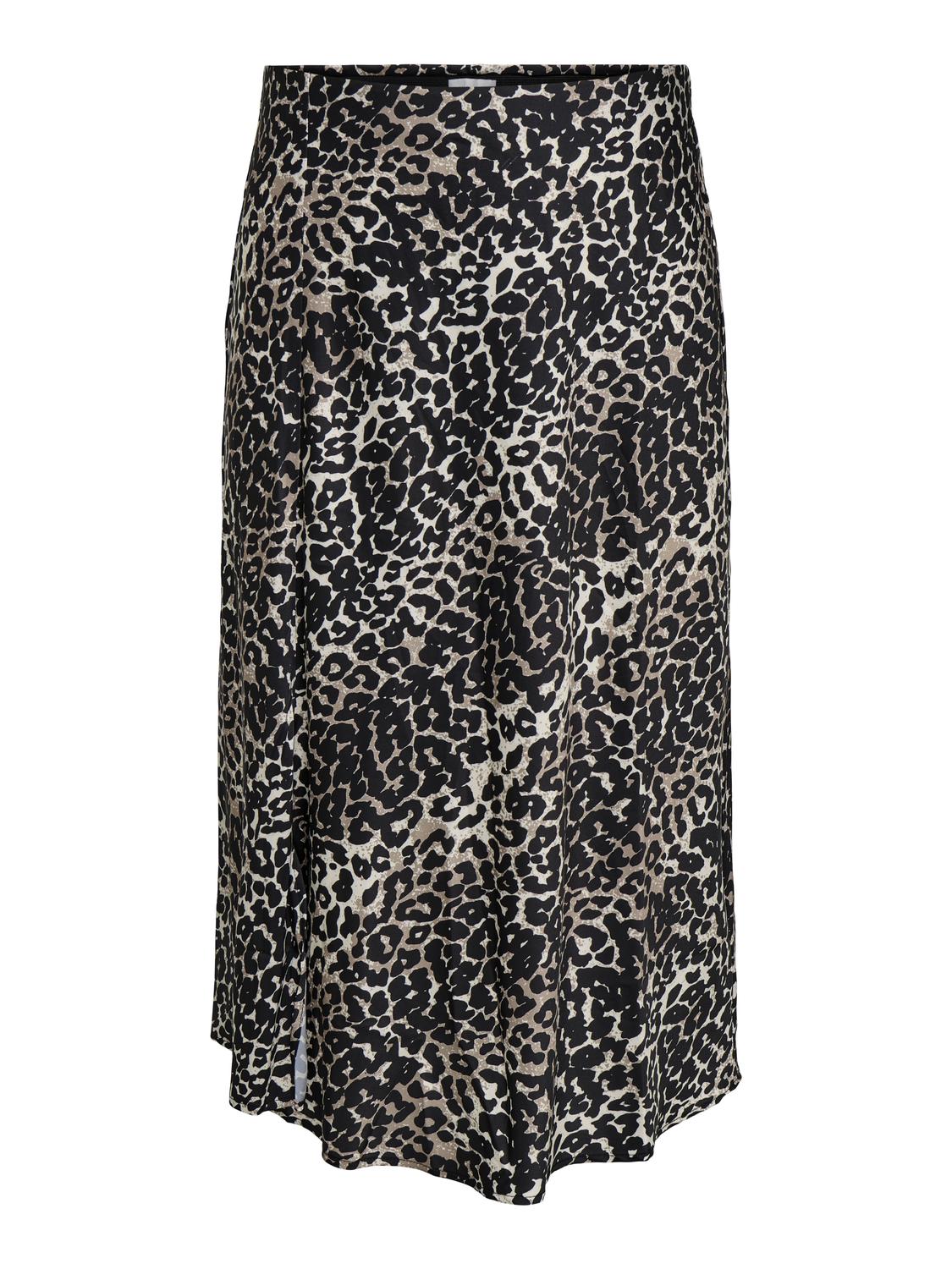 ONLY Carmakoma CARDOMINA Satin Calf Skirt | White Pepper LEO SKIN