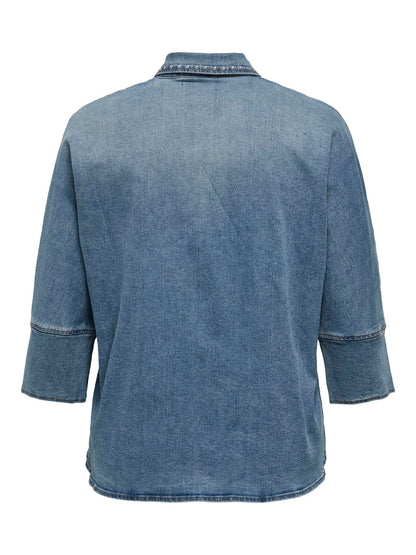 ONLY Carmakoma CARGRACE Shirt | Medium Blue Denim