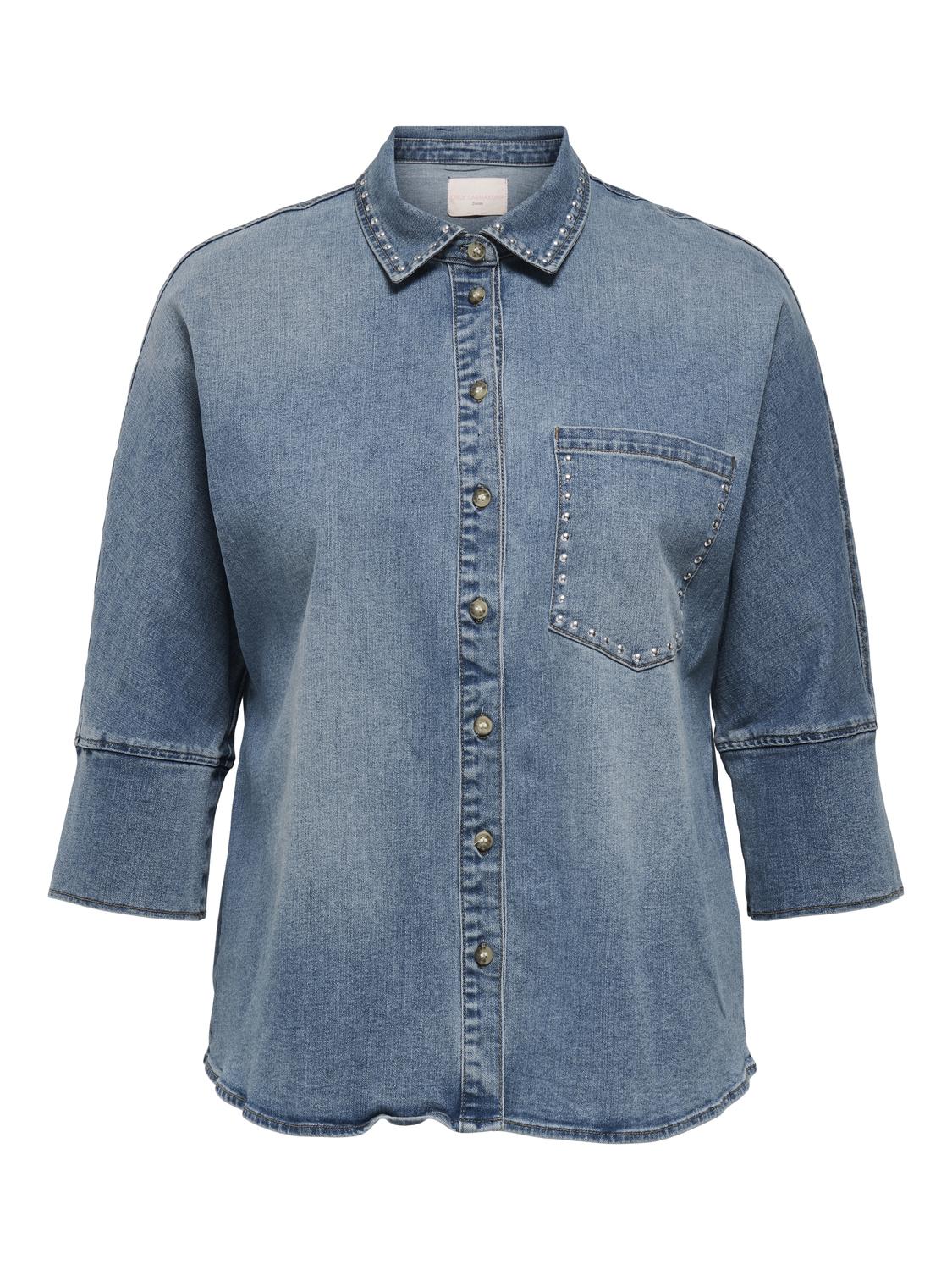 ONLY Carmakoma CARGRACE Shirt | Medium Blue Denim